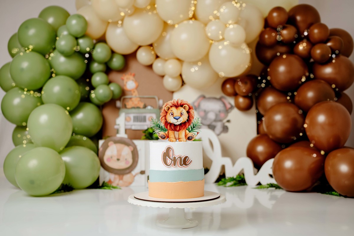 Smash the cake Safari estúdio Aline Araújo Fotografia Belo Horizonte MG