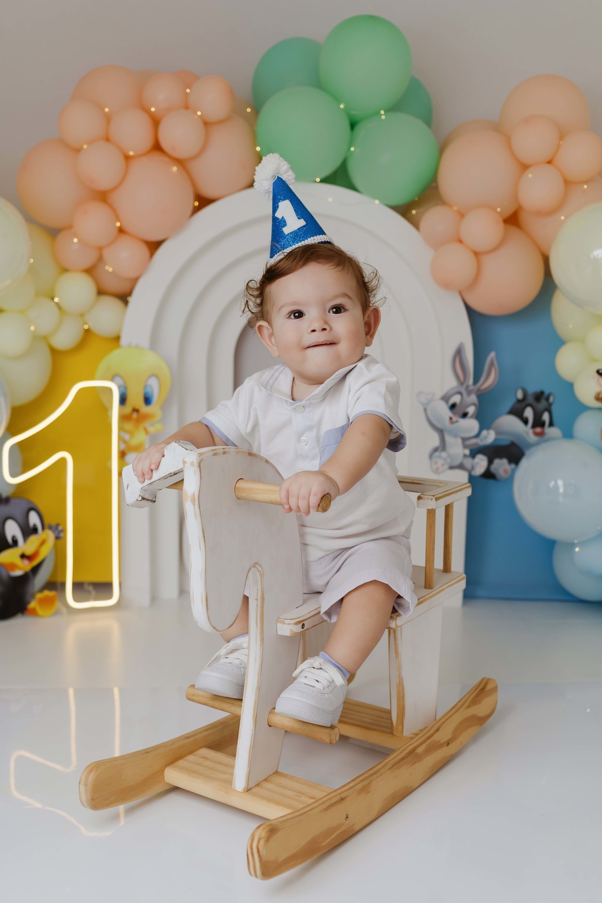 Smash the Cake baby looney tunes estúdio Aline Araújo 