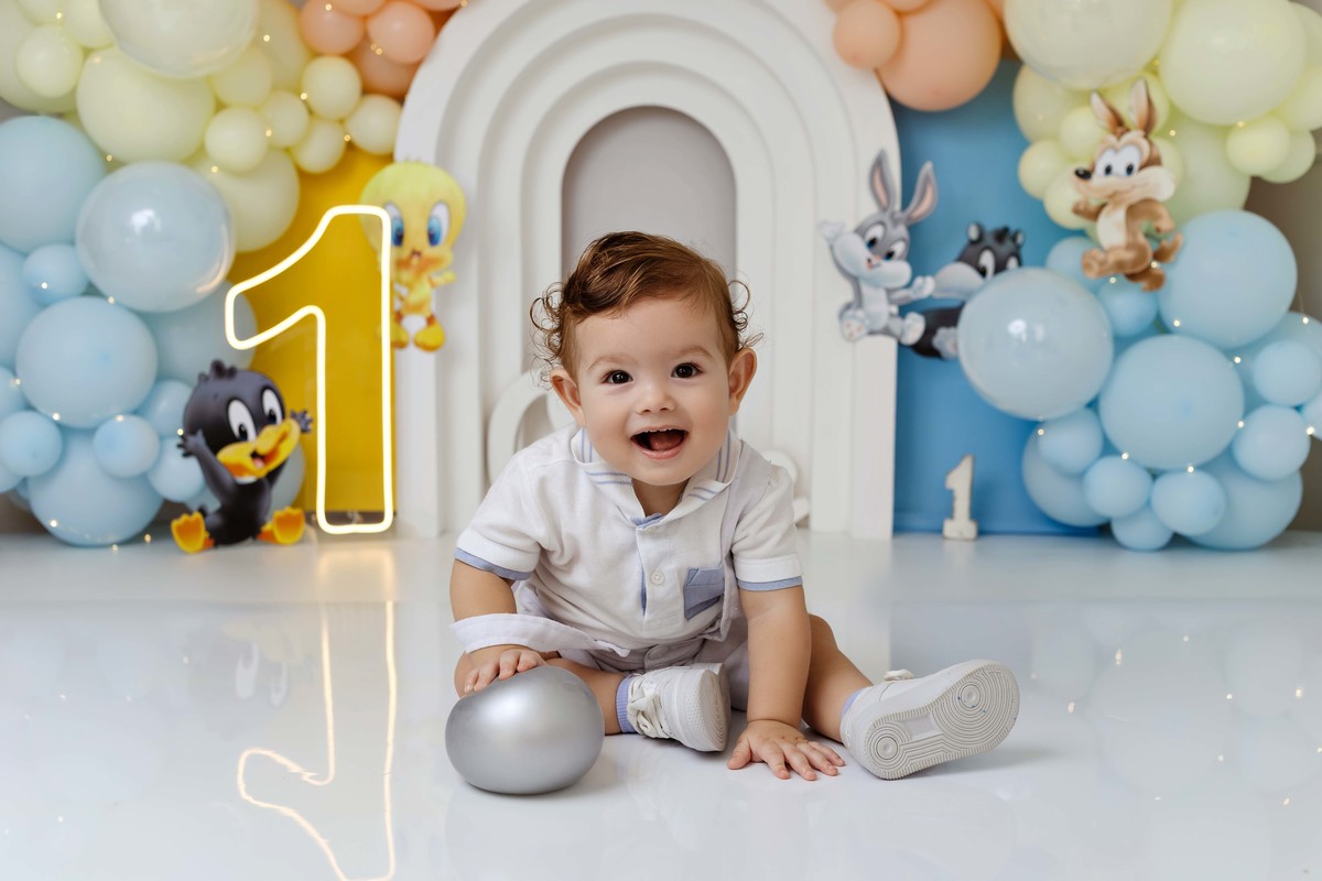 Smash the Cake baby looney tunes estúdio Aline Araújo 
