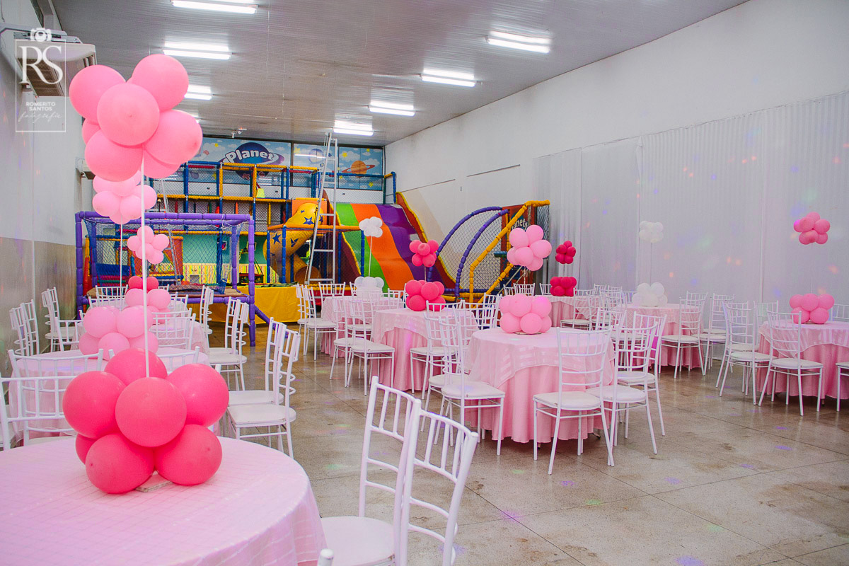 decoração no salão de festa Planet Kids em Presidente Epitácio - Sp