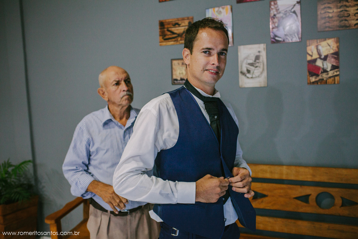 pai e filho no making do noivo