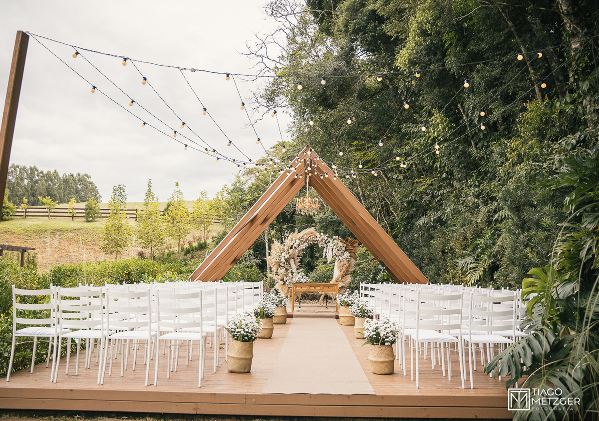Casamento ao ar livre Garden Eventos Agrolândia