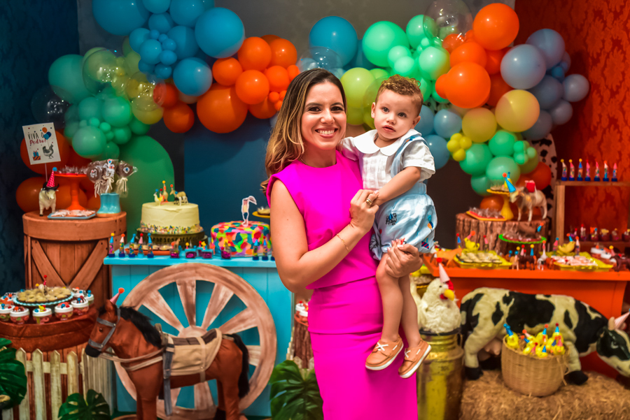 foto da mae com o aniversariante em seu aniversario