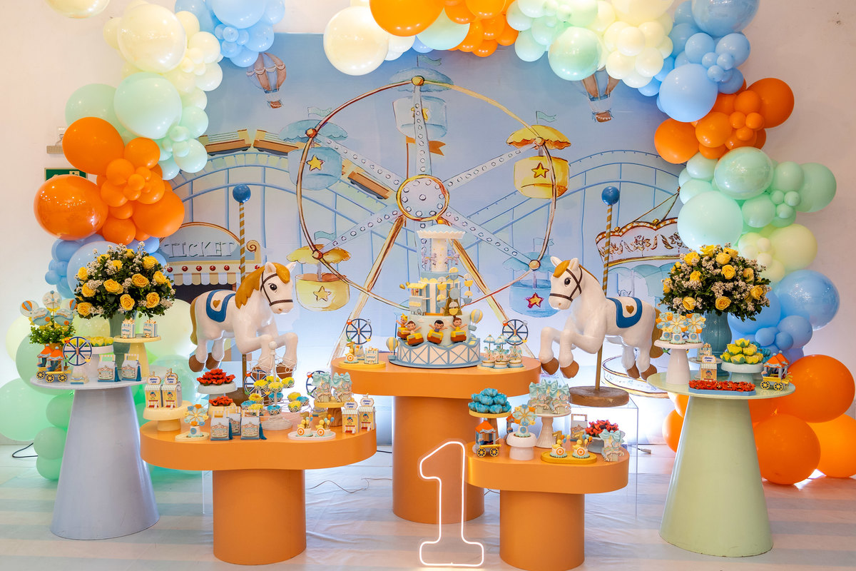 Decoração festa infantil tema Parque de Diversões por Julliete Cardoso em Feira de Santana