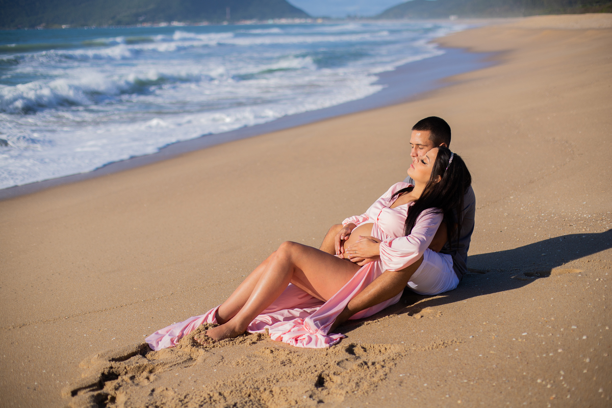 ensaio de gestante na praia 