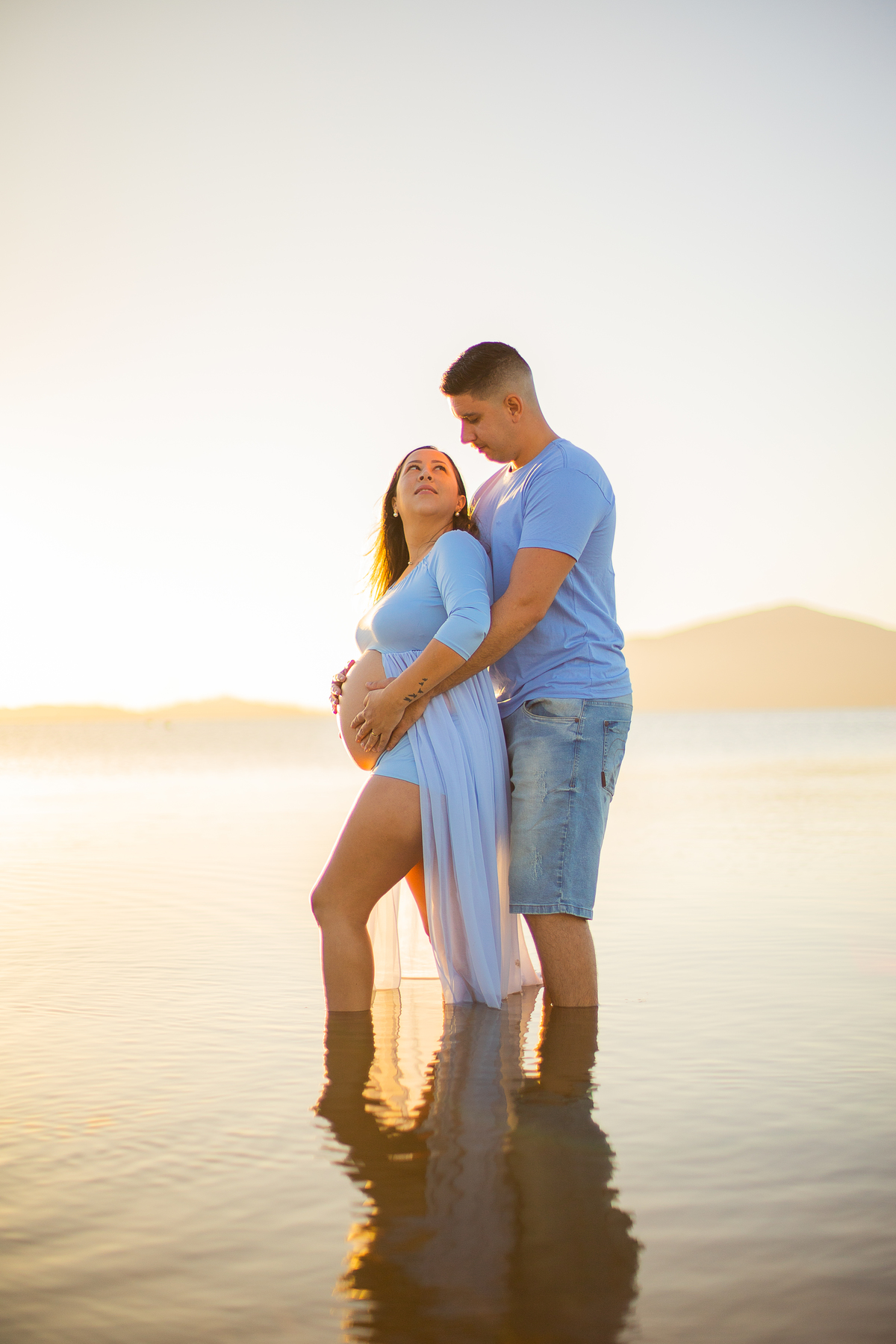 ensaio de gestante na praia palhoça