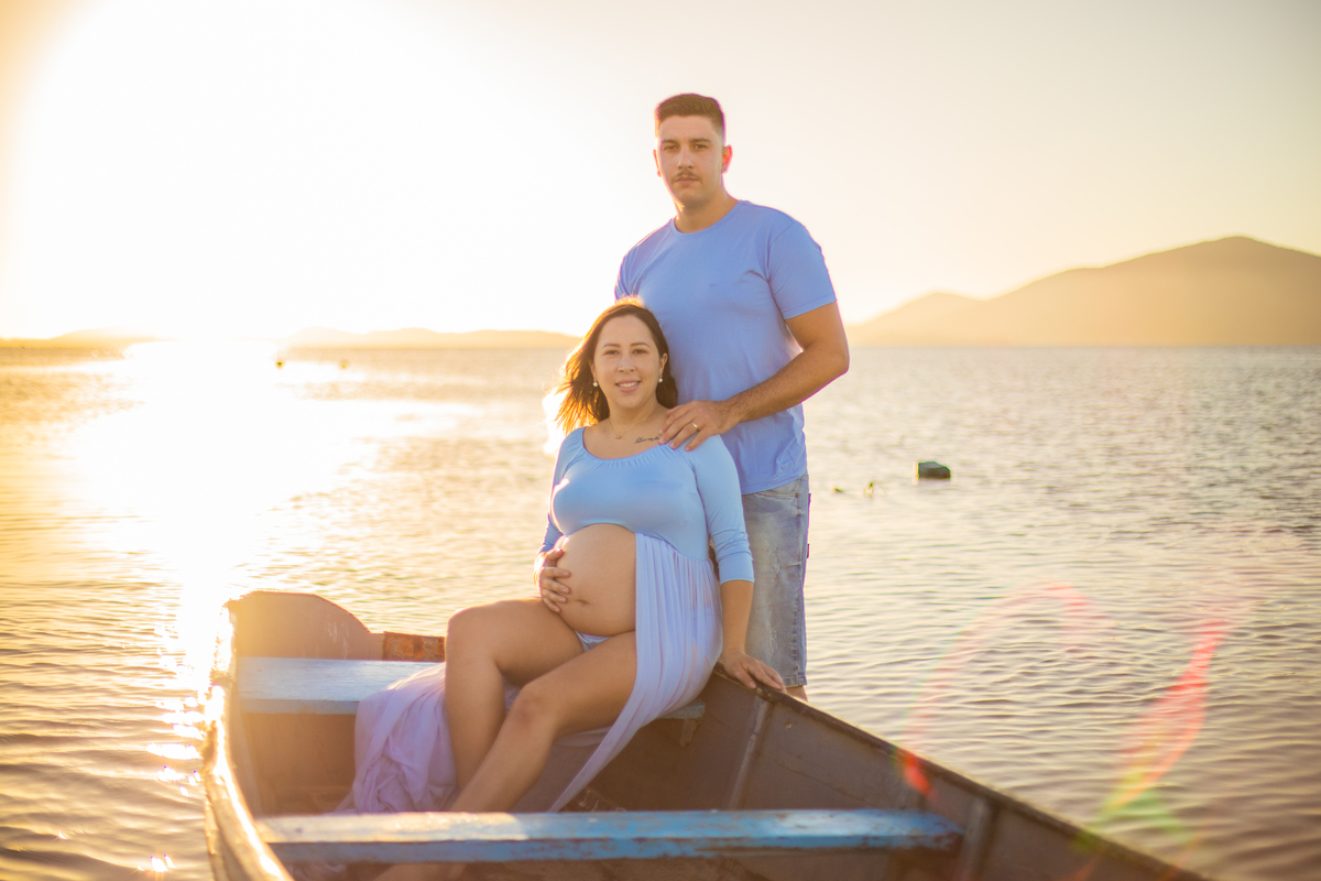 ensaio de gestante na praia palhoça