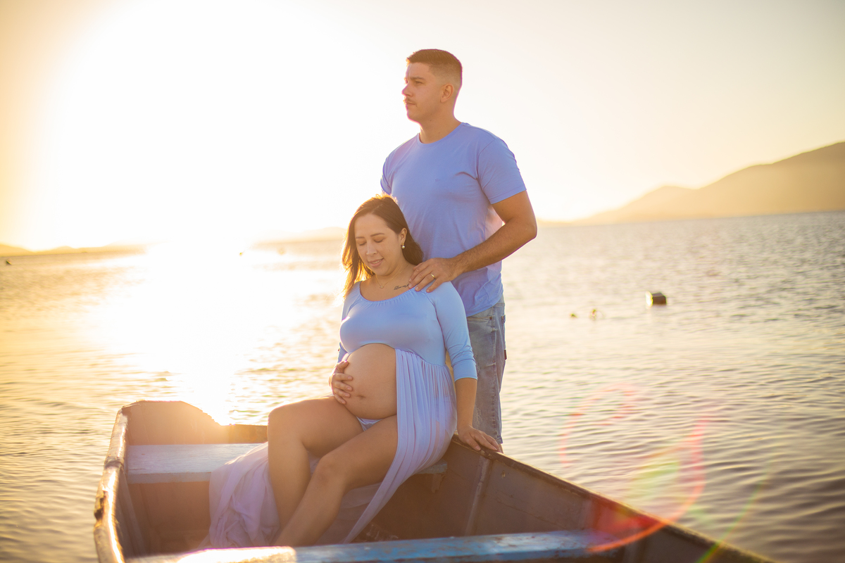 ensaio de gestante na praia palhoça