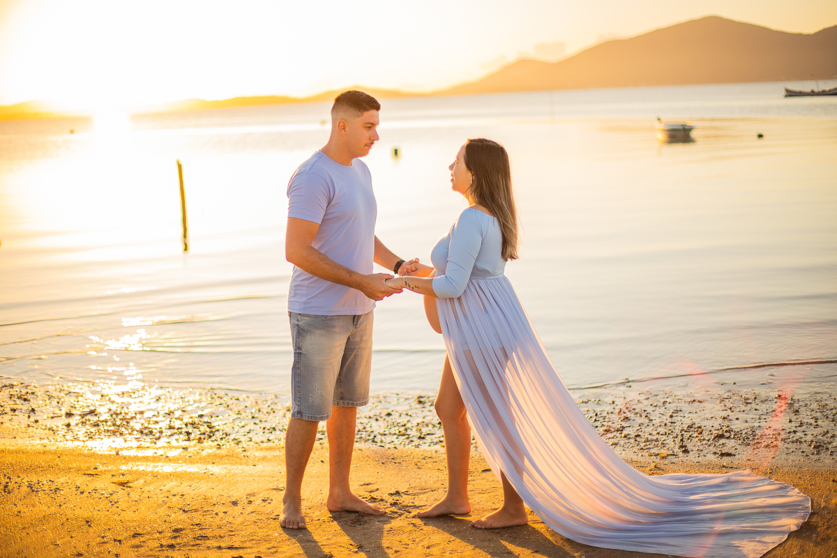 ensaio de gestante nascer do sol 