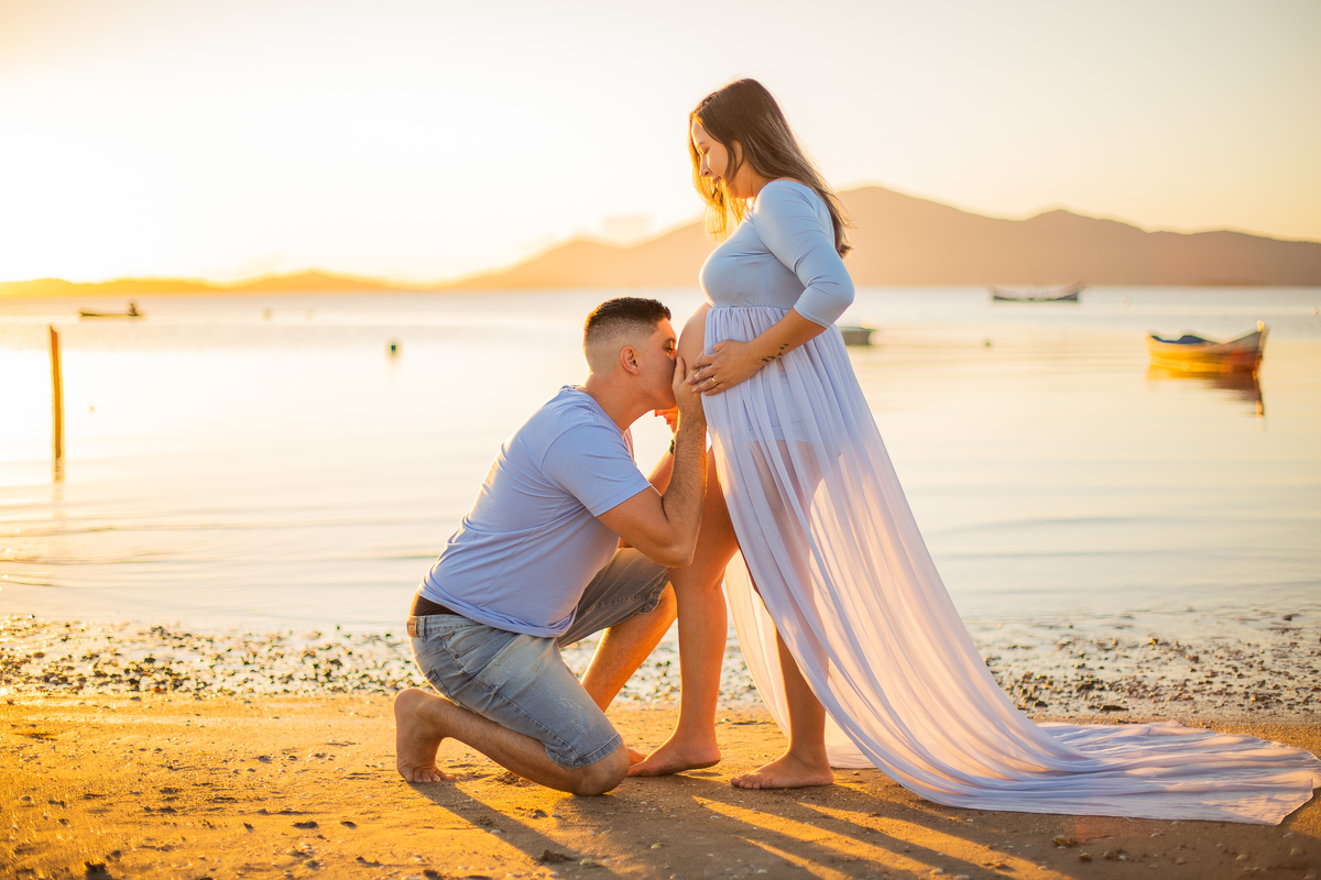 ensaio de gestante nascer do sol 