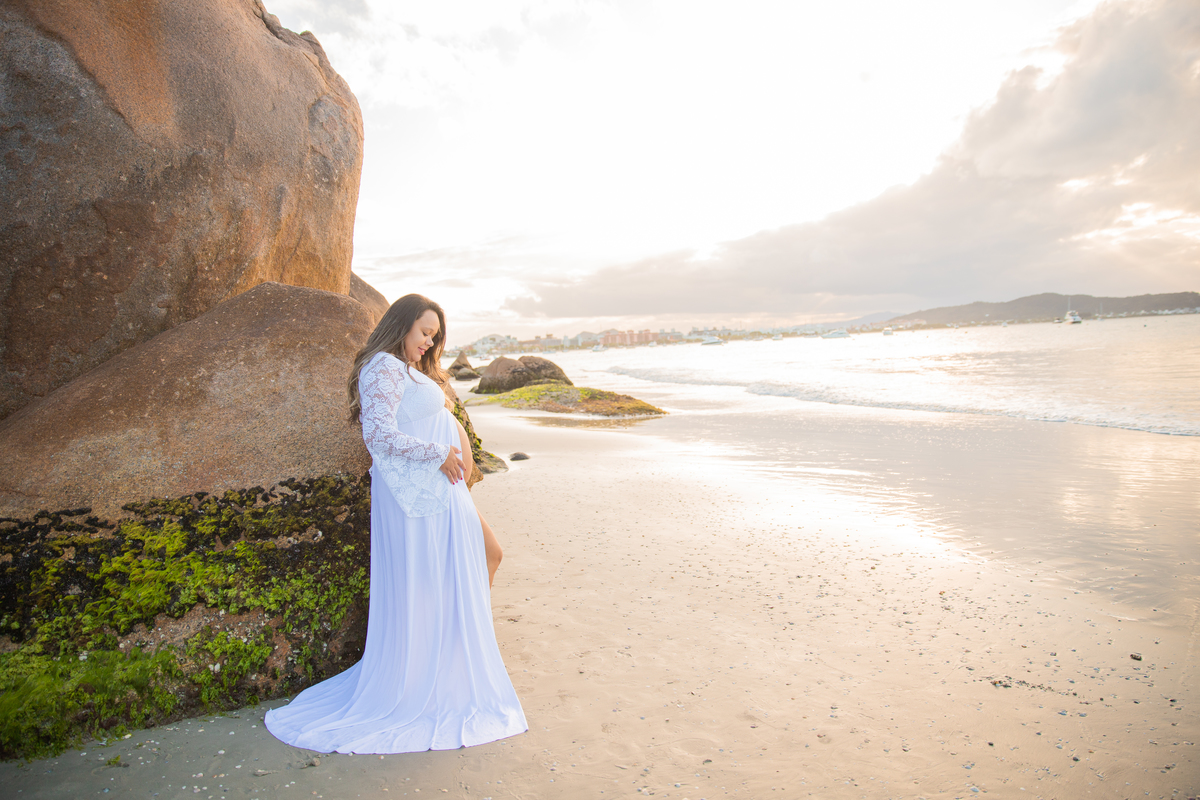 ensaio de gestante praia