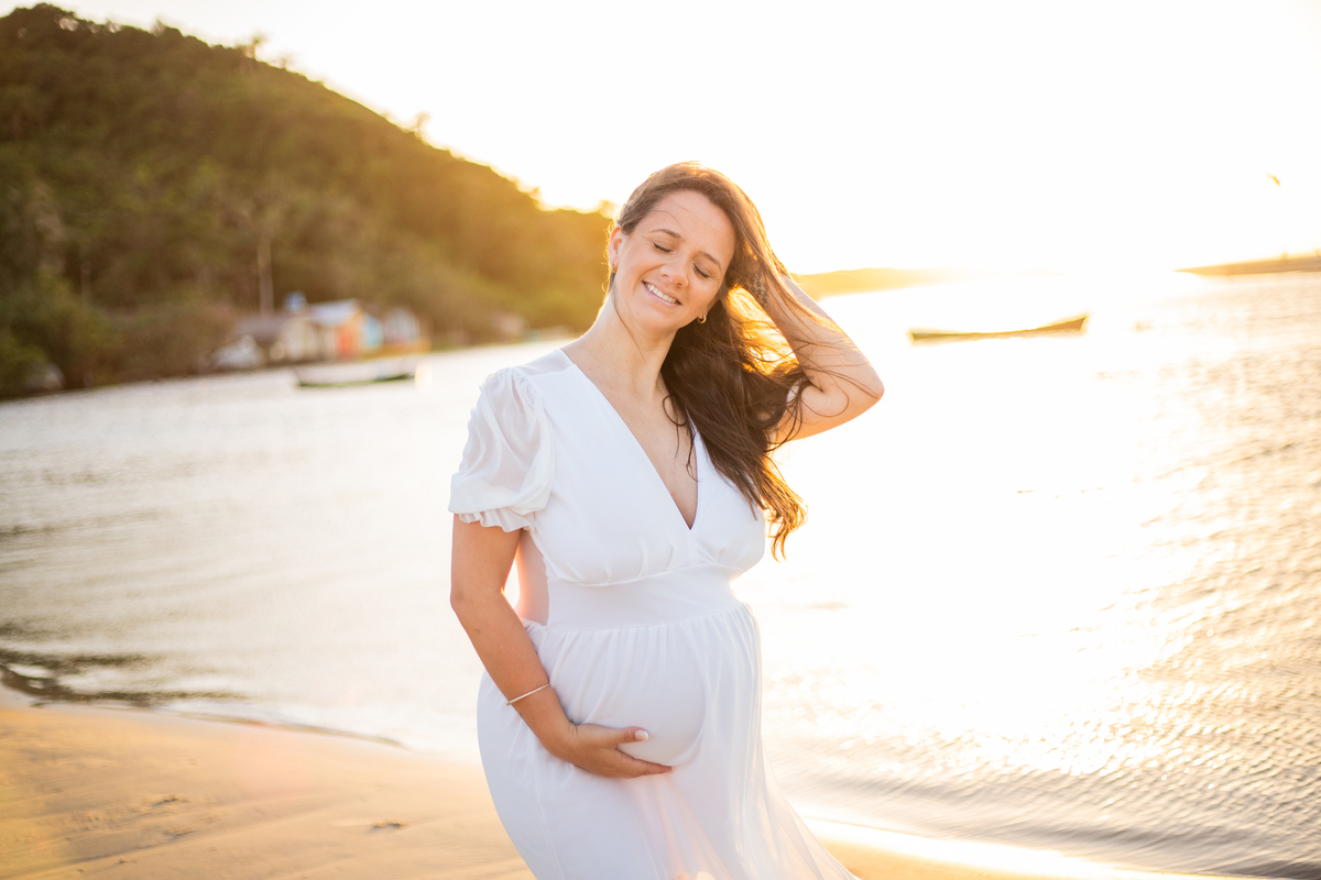 ensaio de gestante Guarda do Embaú