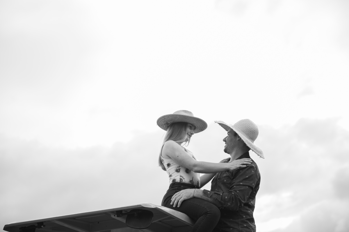 ensaio de casal com trator