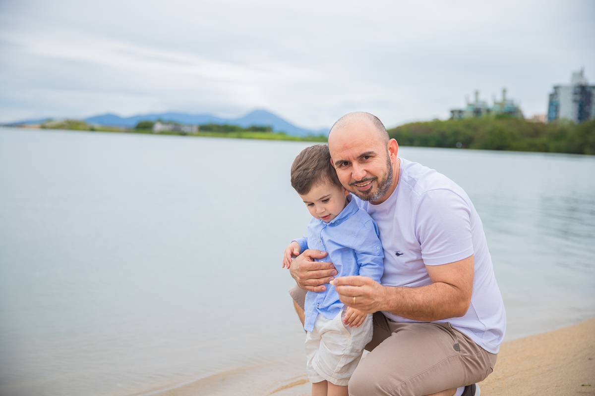 ensaio de família na praia