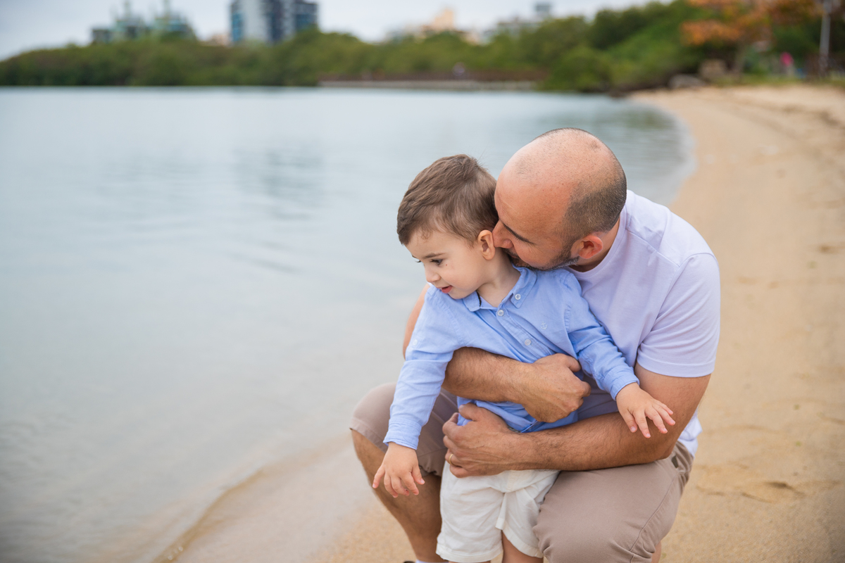 ensaio de família na praia
