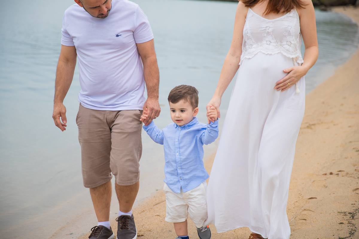 ensaio de família na praia
