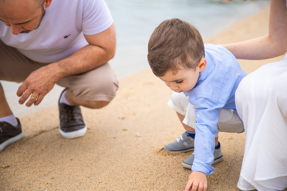 ensaio de família na praia