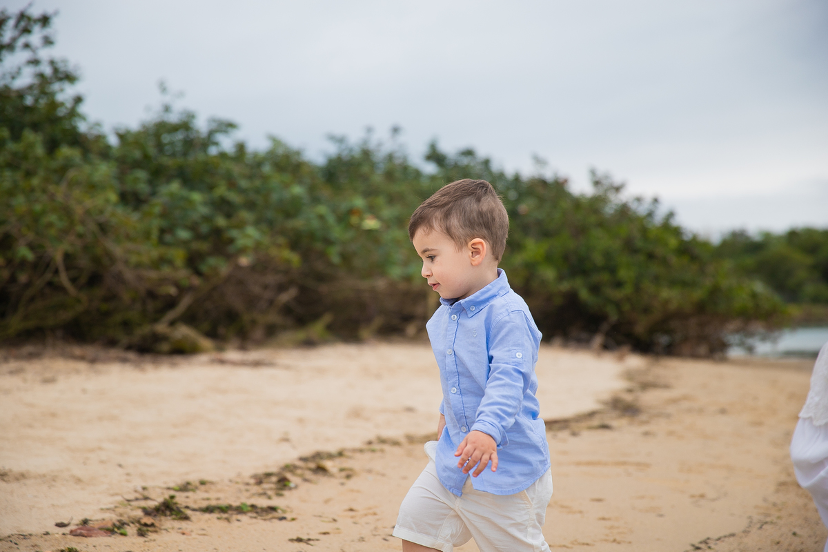 ensaio infantil na praia