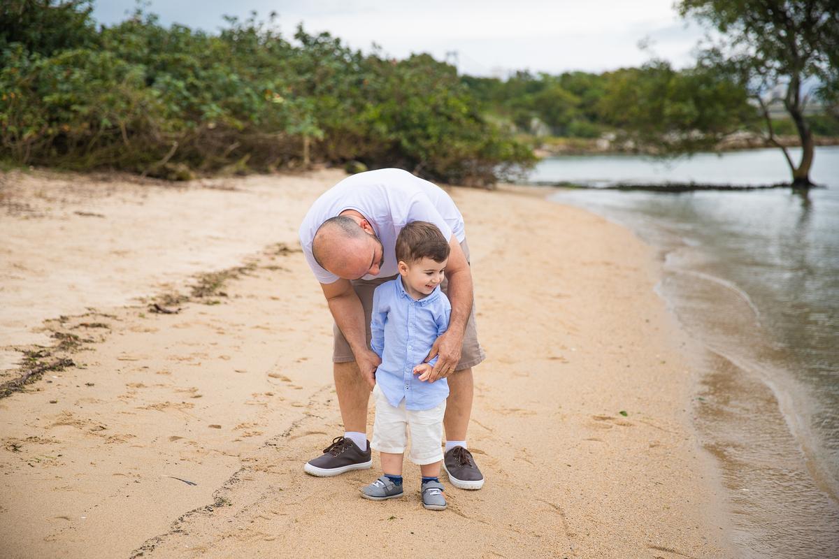 ensaio infantil na praia