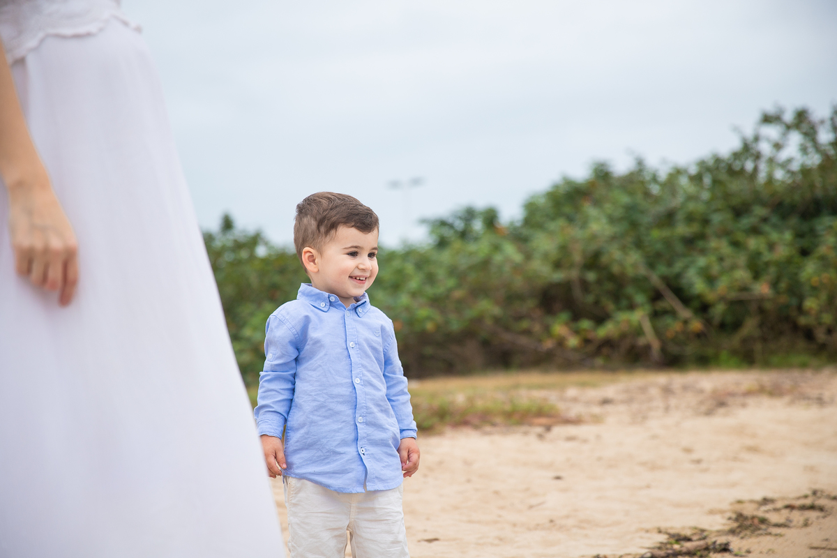 ensaio infantil na praia