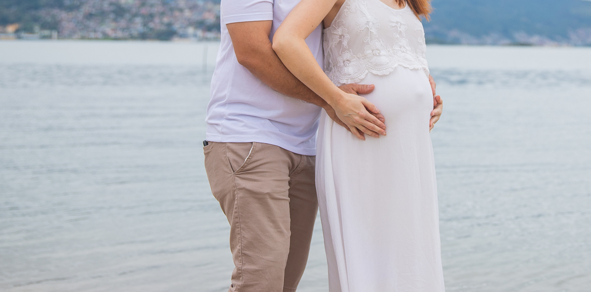 ensaio de gestante na praia 
