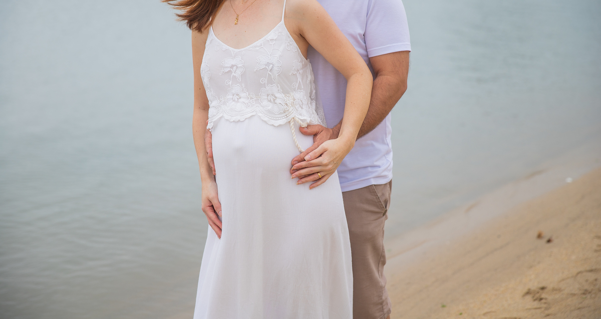 ensaio de gestante na praia 