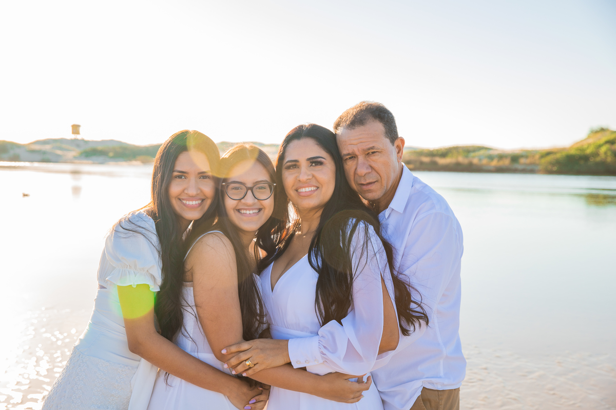 ensaio de família na praia