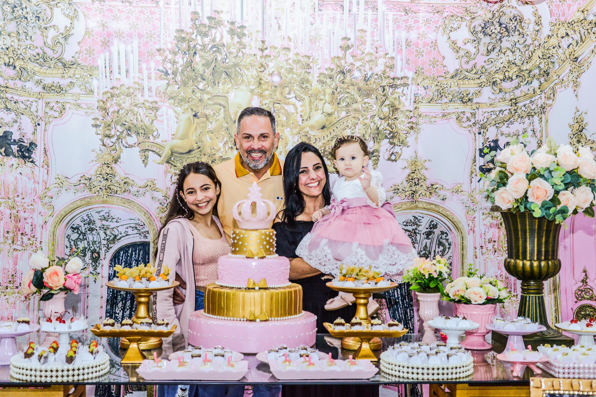 fotografia de aniversario infantil realizado na cidade de Maringá padrinhos