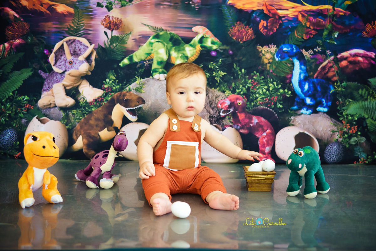 ensaio fotografico de estudio, tema dinossauro, Maringá