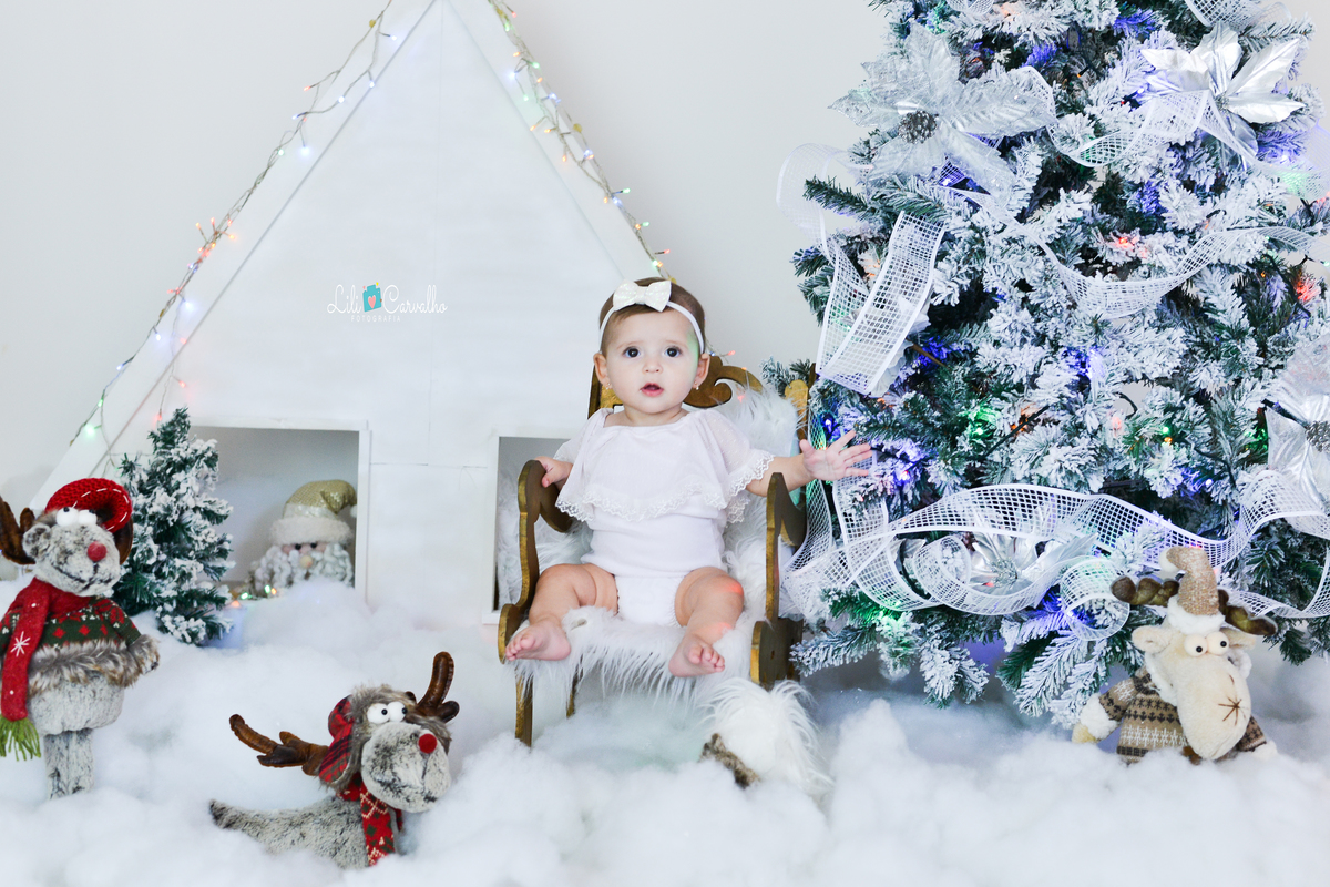 Ensaio de natal, Maringá, foto em estúdio fundo branco
