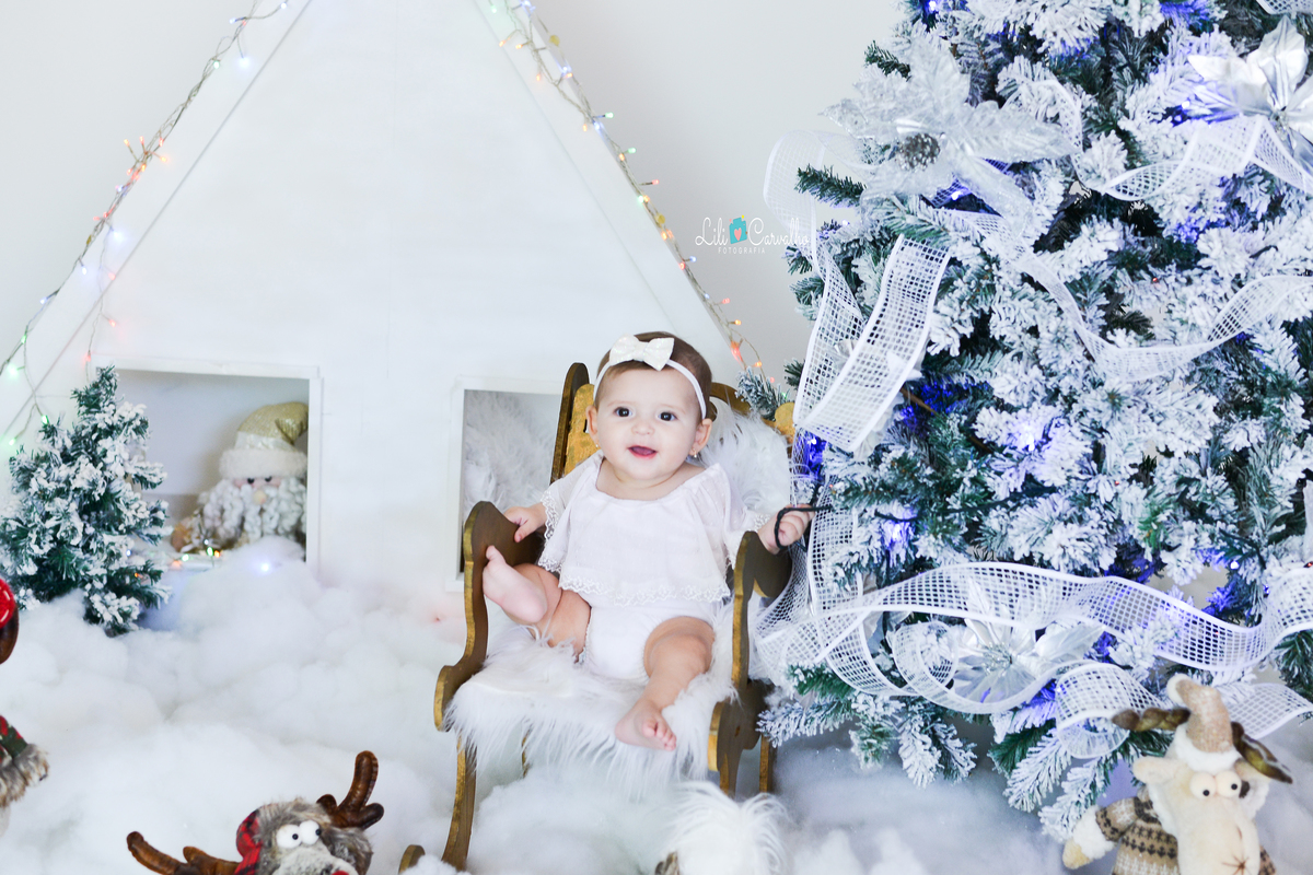 Ensaio de natal, Maringá, foto em estúdio branco