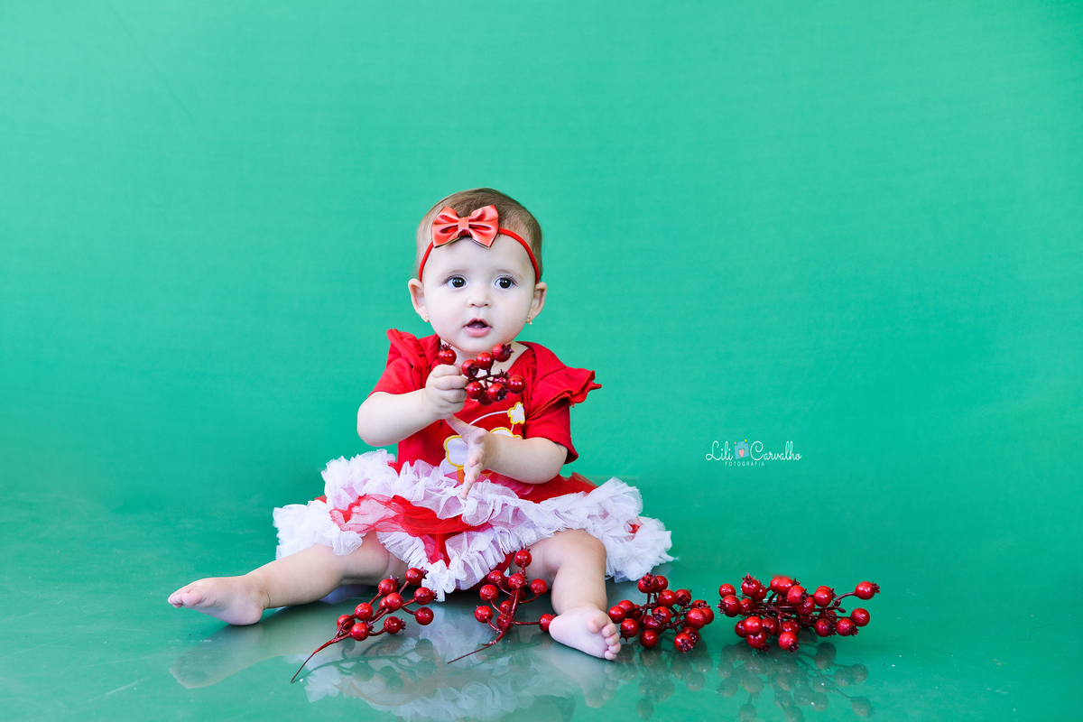 Ensaio de natal, Maringá, foto em estúdio fundo verde