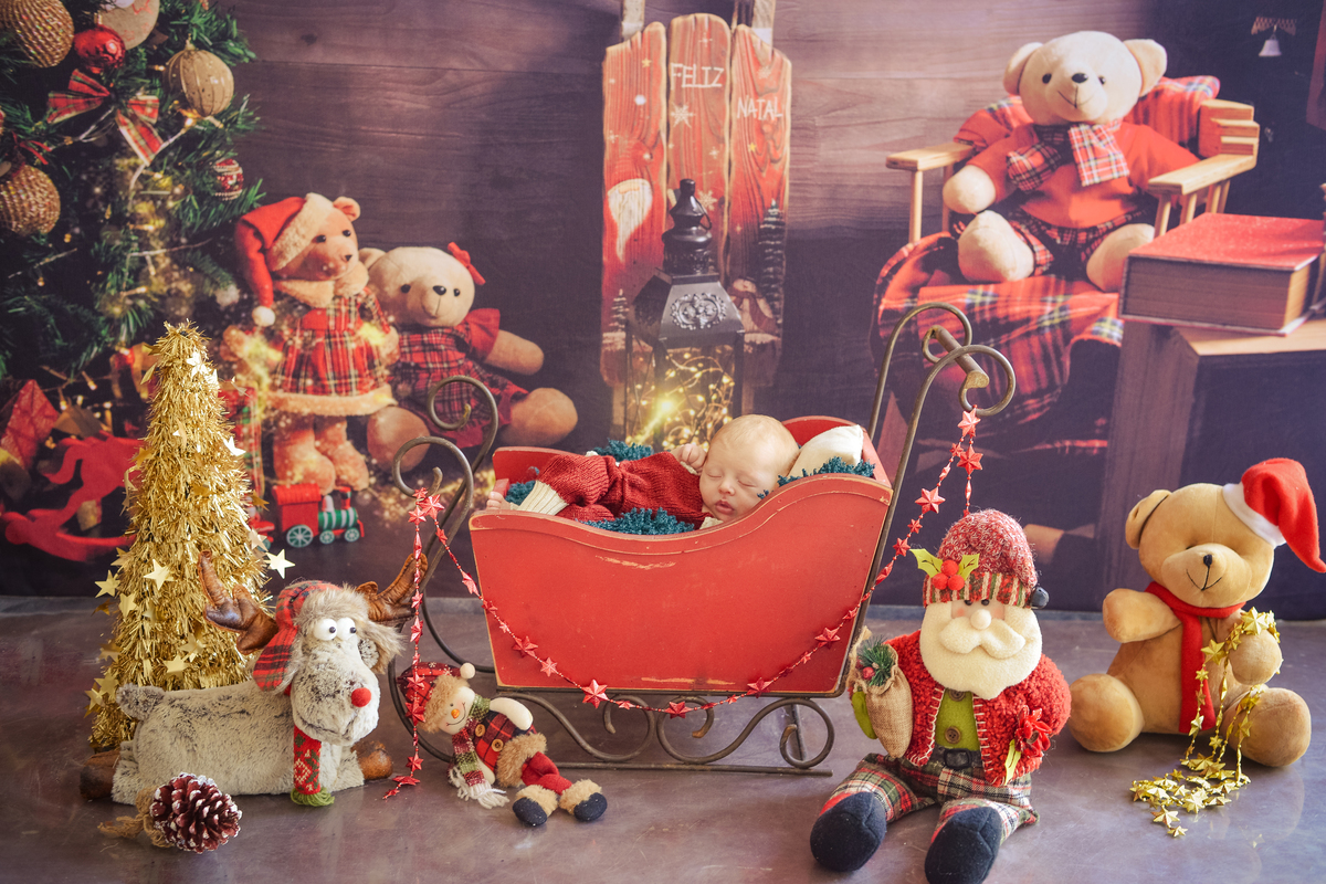 fotografia de newborn de menino em Maringá natal