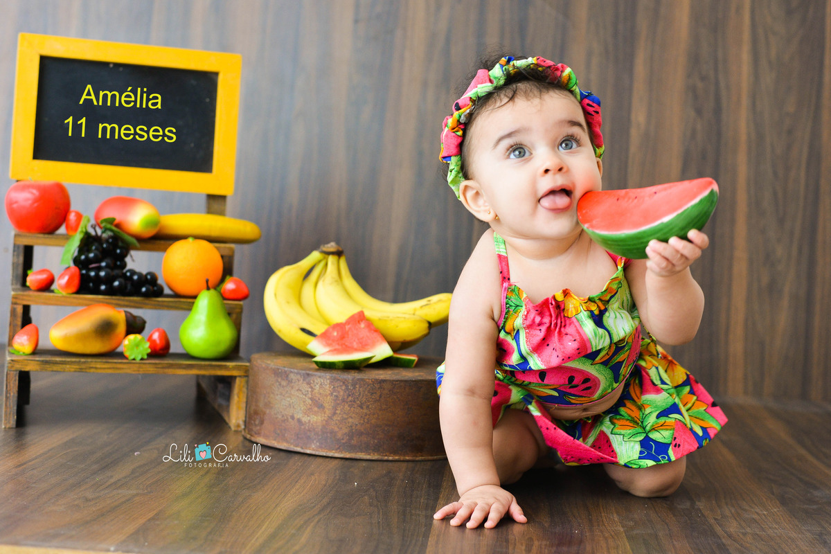 fotografia infantil em maringá, , comendo melancia
