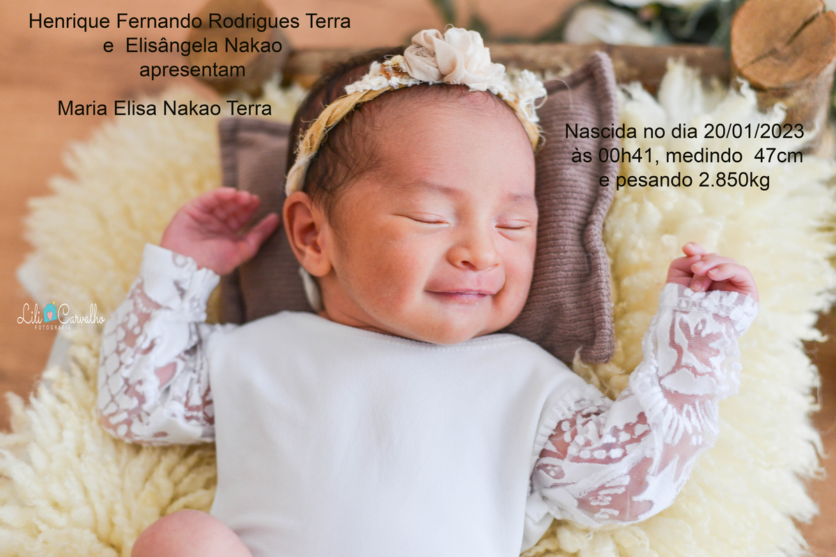 fotografia de bebe recem nascido na cidade de Maringá