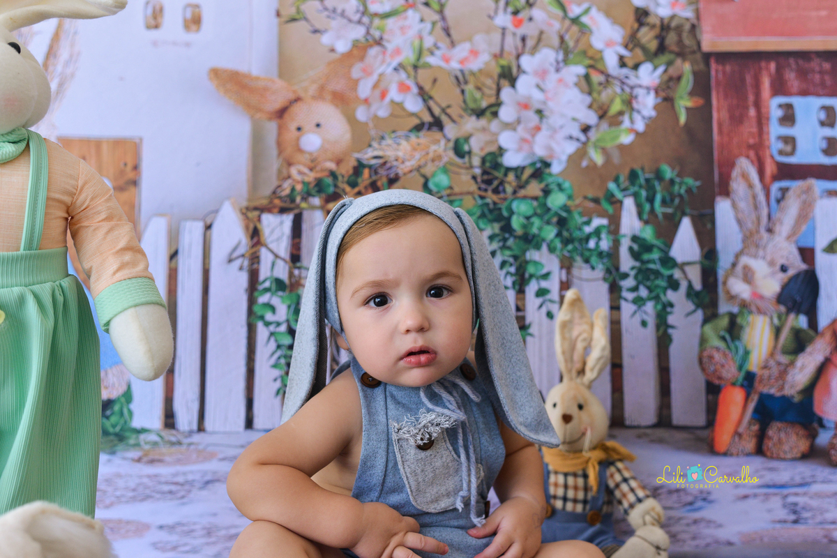 ensaio fotografico realizado em Maringá do tema de pascoa  coelhinho 