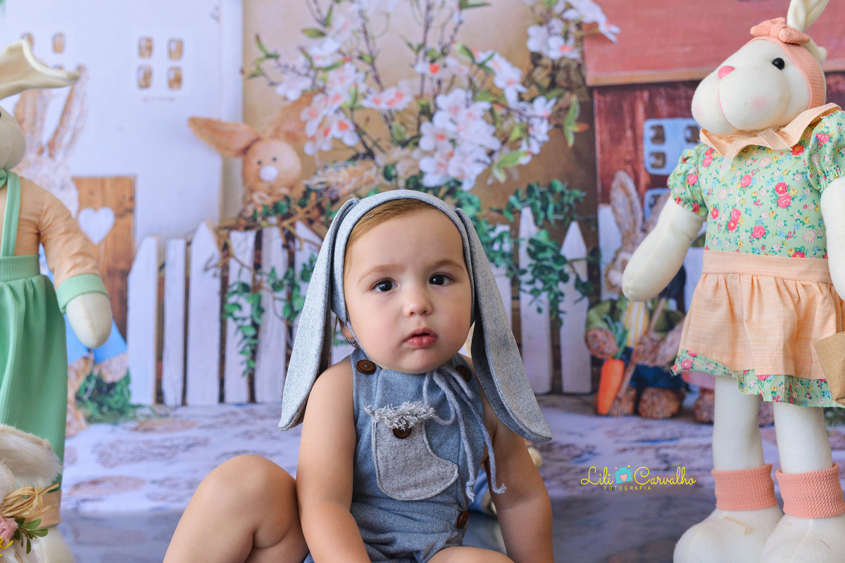 ensaio fotografico realizado em Maringá do tema de pascoa  fofo 