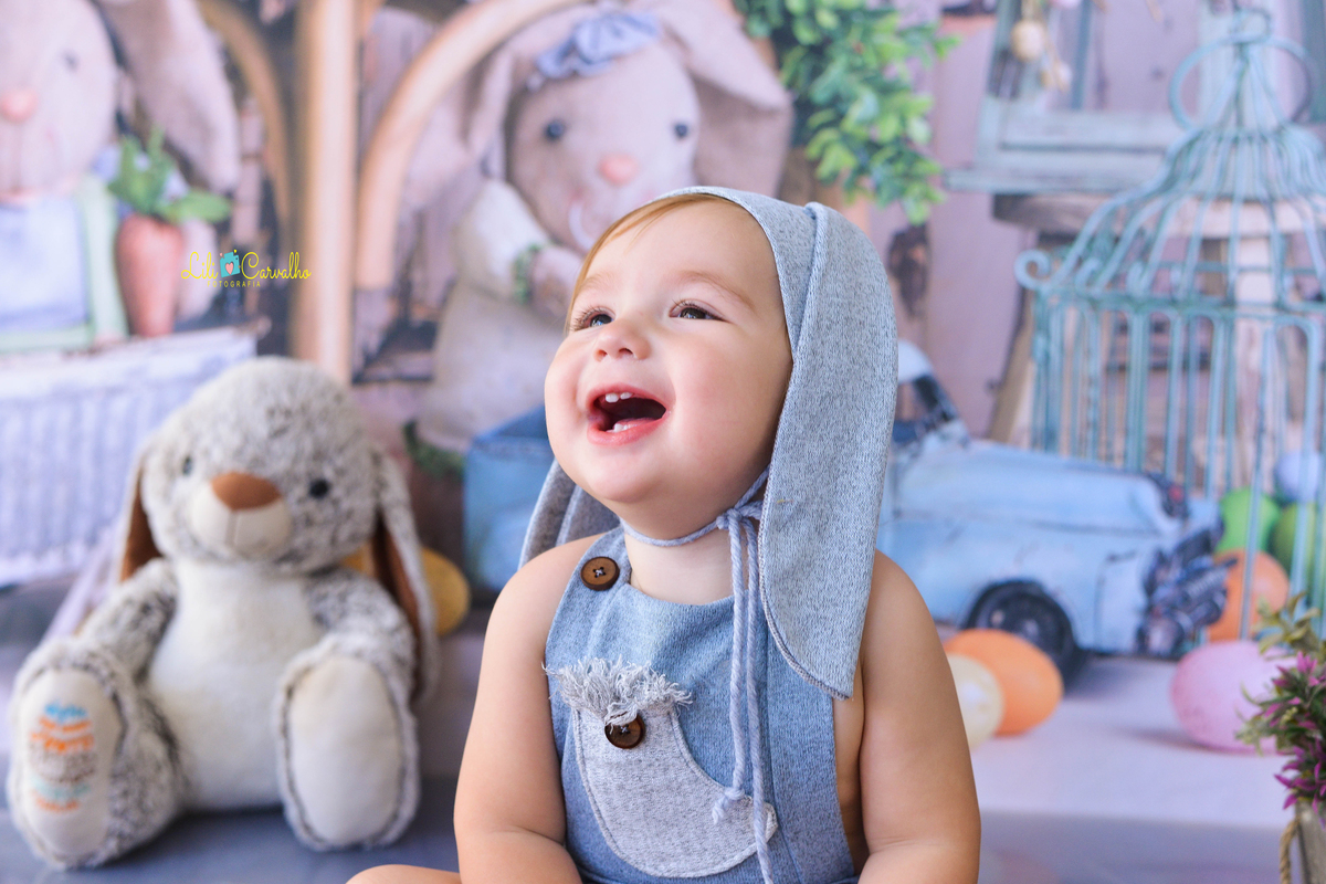 ensaio fotografico realizado em Maringá do tema de pascoa  gargalahada 