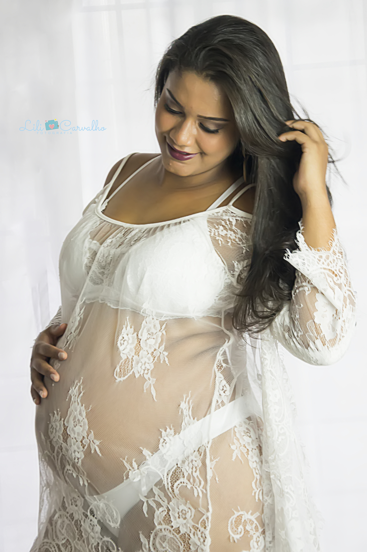 ensaio gestante no estudio em Maringá , sensual