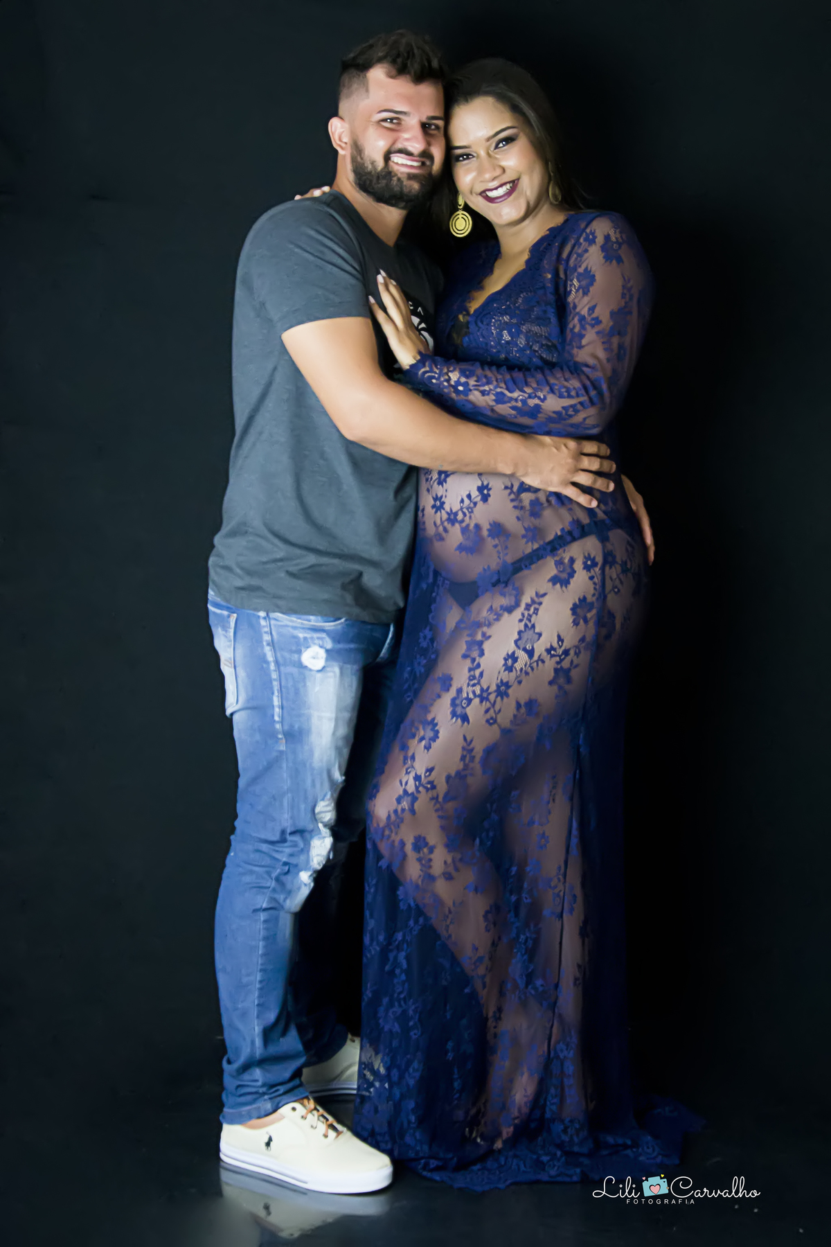 ensaio gestante no estudio em Maringá , bem sensual