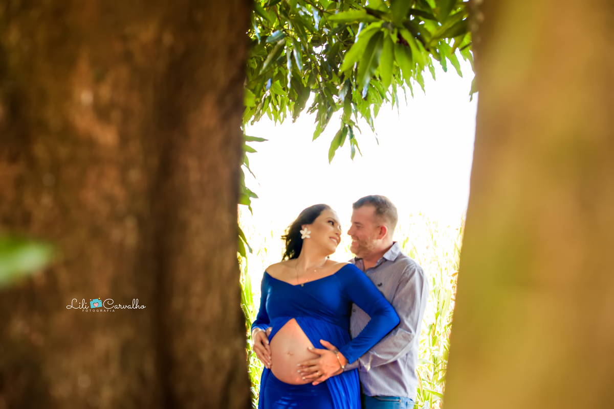 fotografia de gestante no sitio em Maringá 