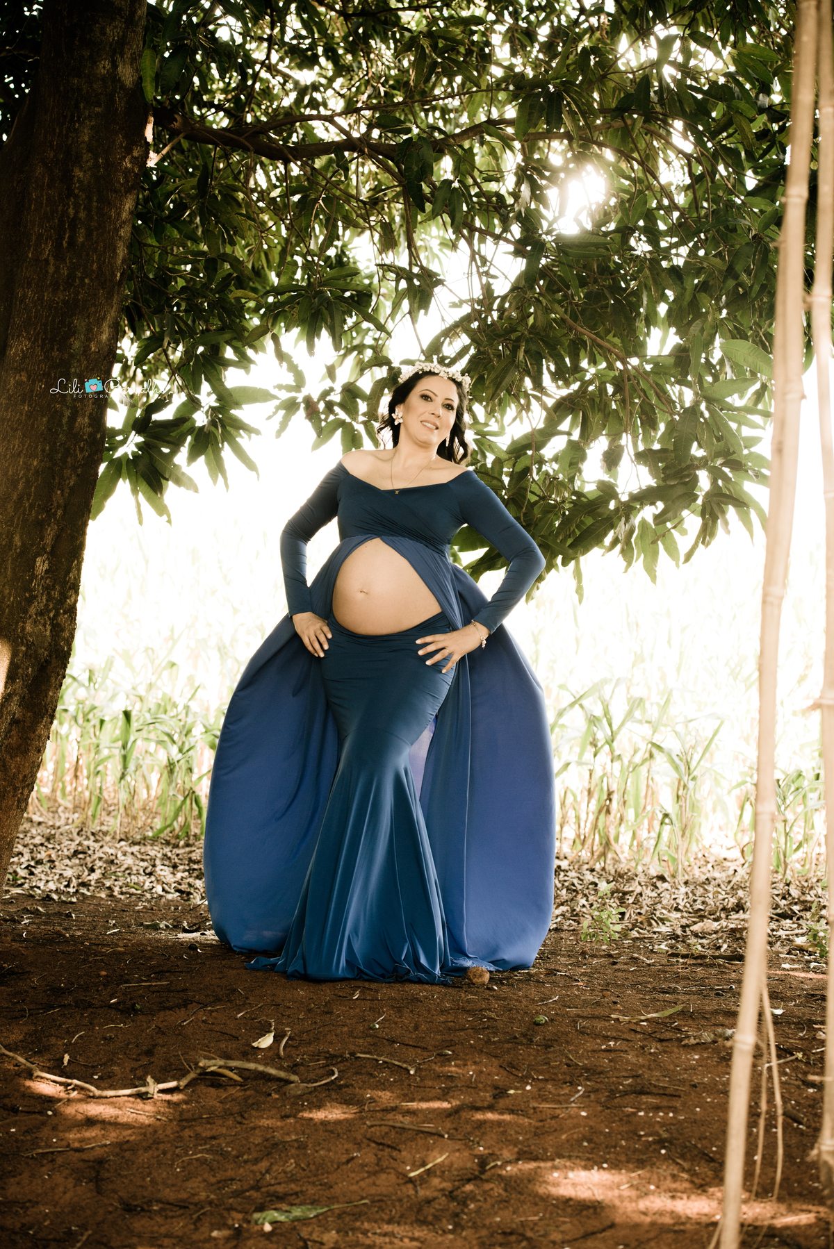 fotografia de gestante no sitio em Maringá  poderosa 