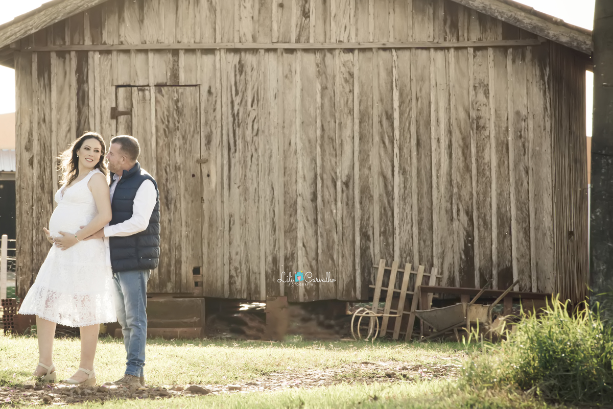 fotografia de gestante no sitio em Maringá  casal antiga 
