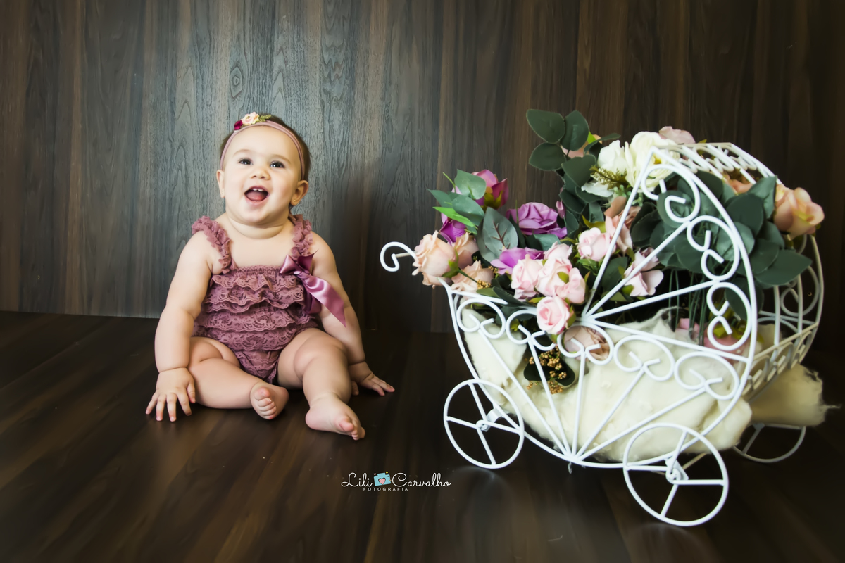 acompanhamento mensal de bebe menina em Maringá  sorriso