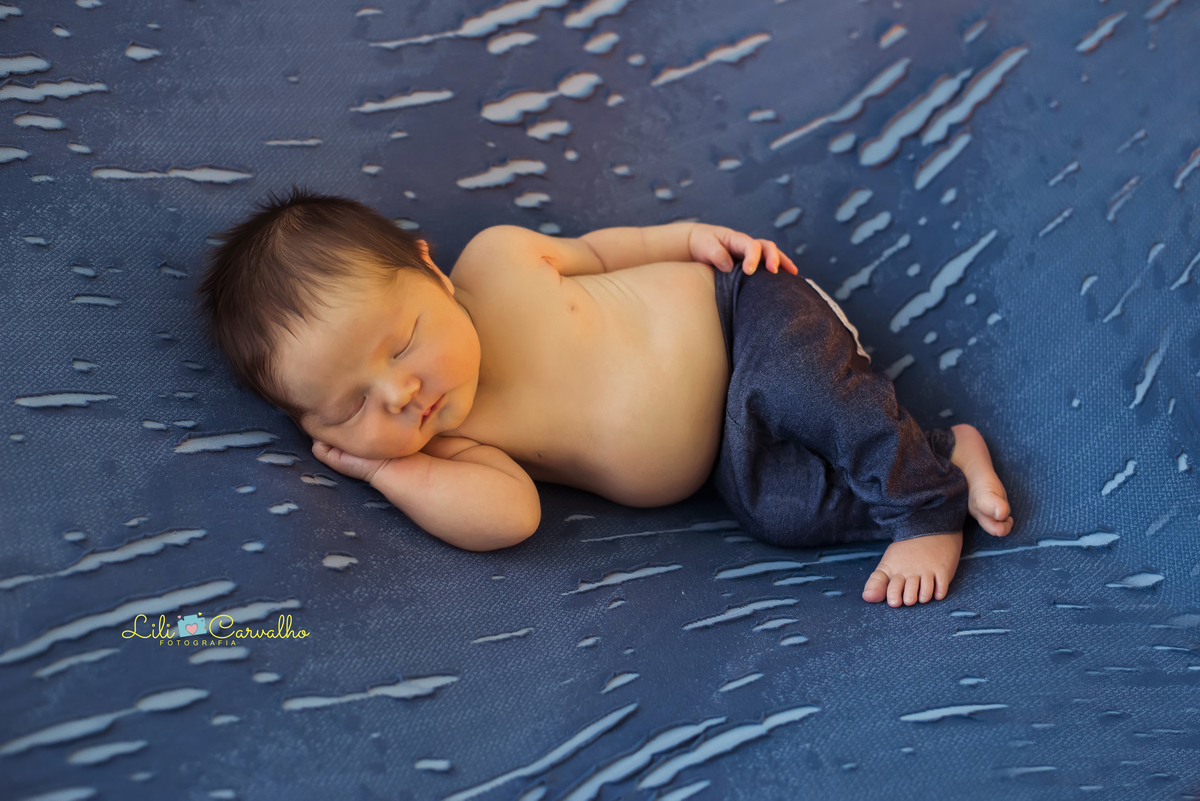 fotografia de bebe recem nascido em Maringá  azul 