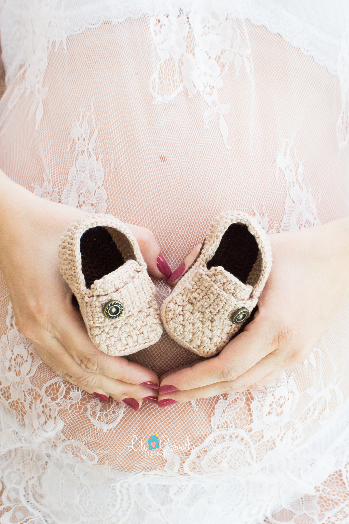fotografia gestante no parque do Ingá, Maringá sapatinho