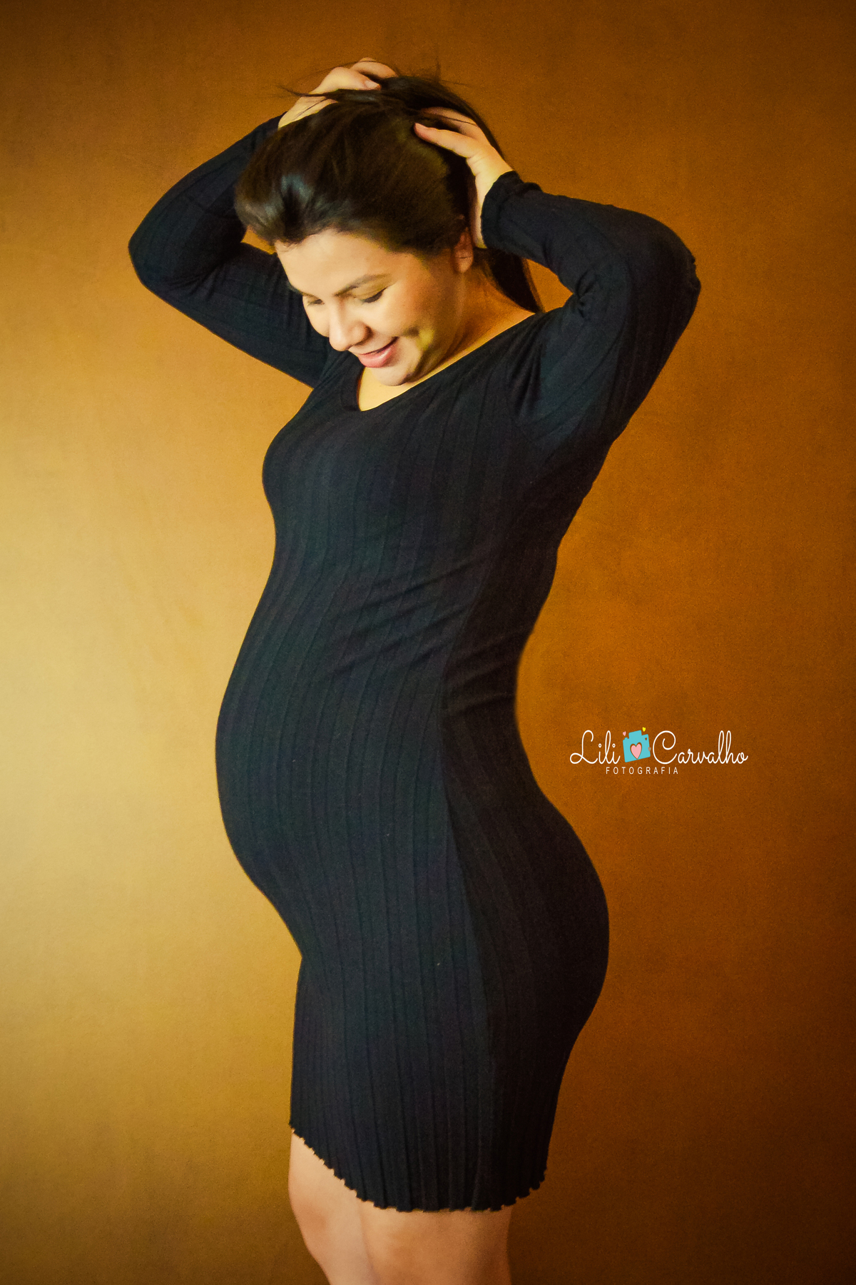 ensaio gestante em Maringá, em local externo, parque do ingá no estudio 