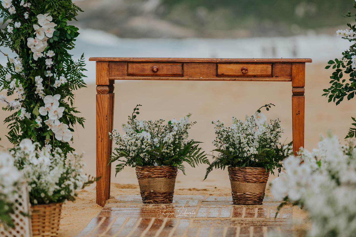 decoração casamento na praia