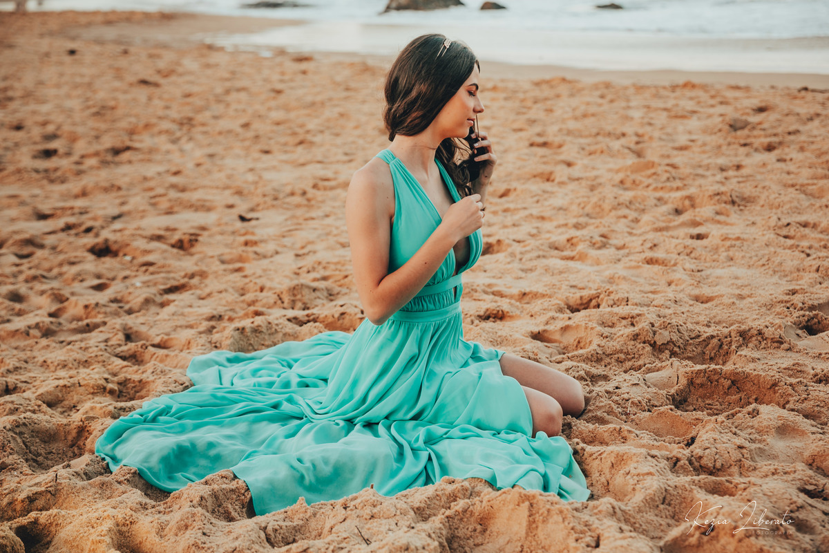 vestido areia