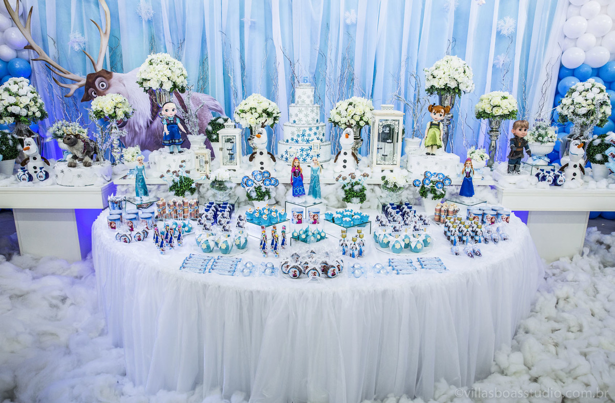Dirce decoracoes Frozen, decoração frozen, buffet little tiger